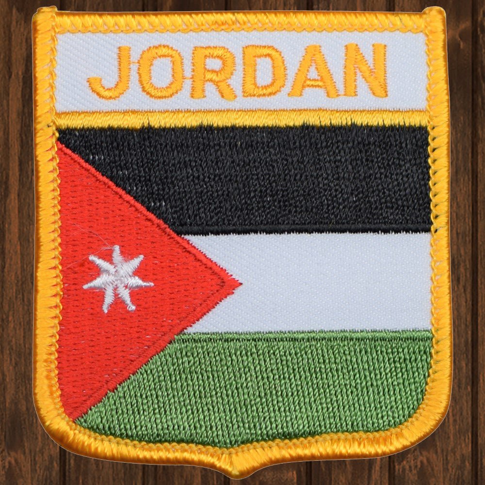 embroidered iron on sew on patch jordan shield