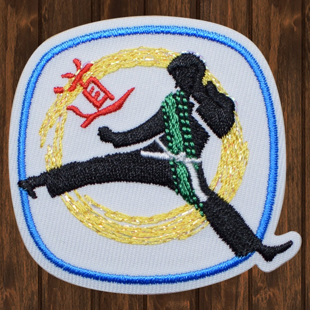 embroidered iron on sew on patch karate girl