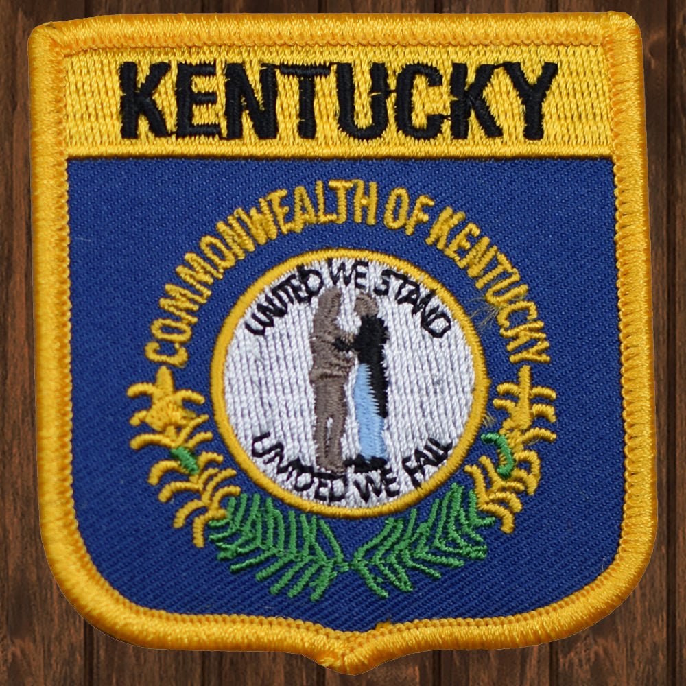 embroidered iron on sew on patch kentucky