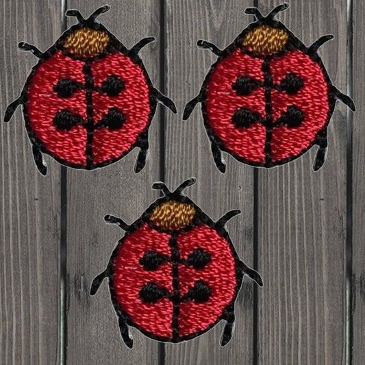 embroidered iron on sew on patch ladybug