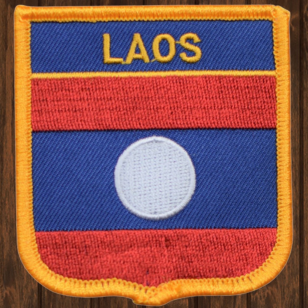 embroidered iron on sew on patch laos