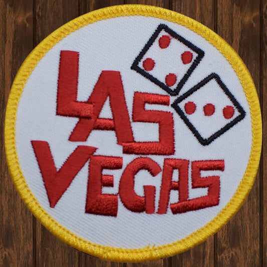 embroidered iron on sew on patch las vegas dice