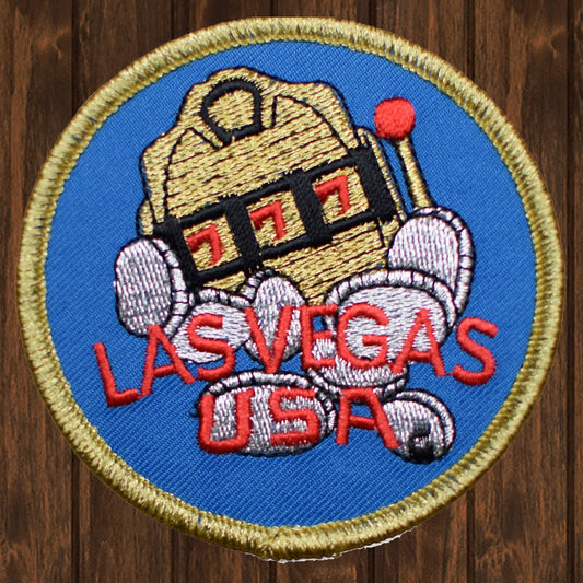 embroidered iron on sew on patch las vegas slot machine