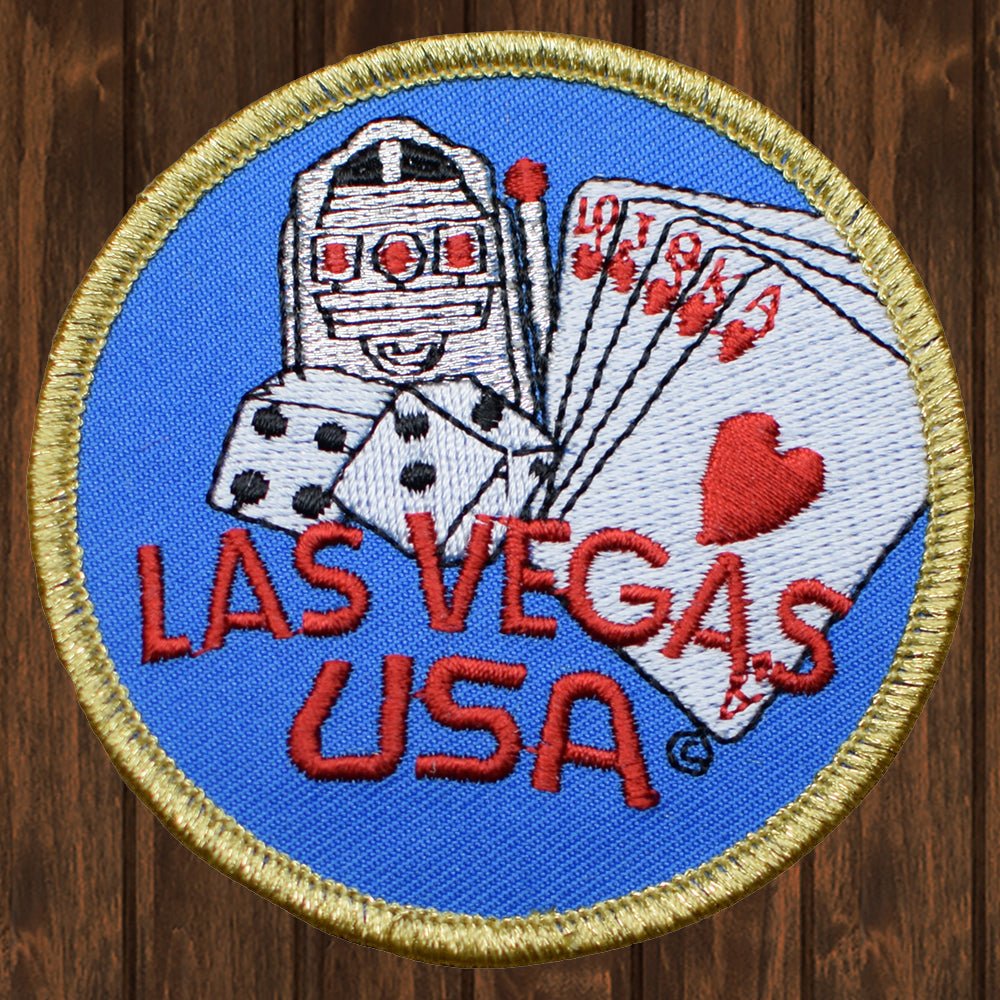 embroidered iron on sew on patch las vegas usa