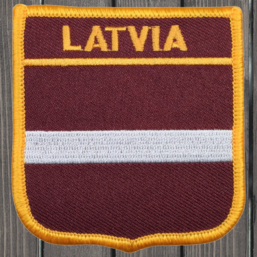 embroidered iron on sew on patch latvia