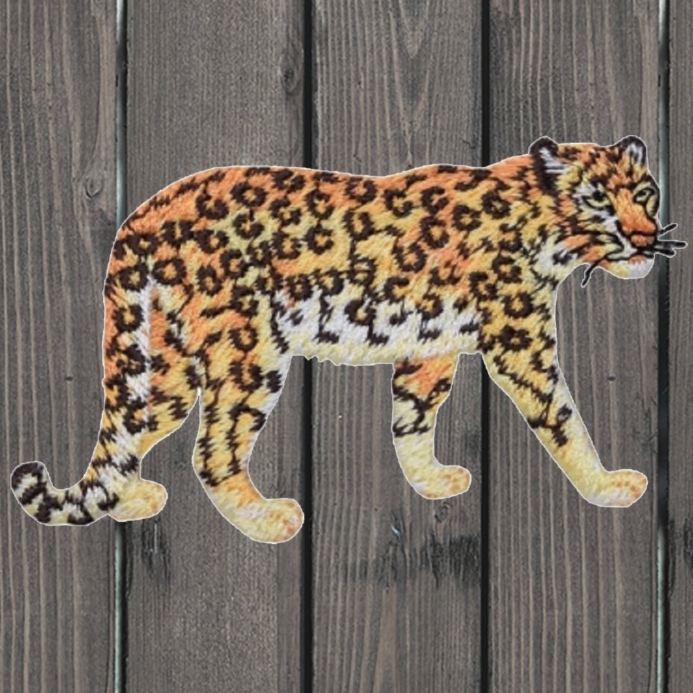 embroidered iron on sew on patch leopard right