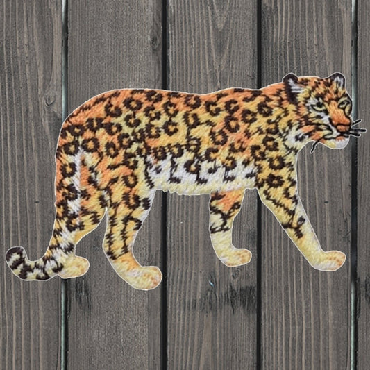 embroidered iron on sew on patch leopard right