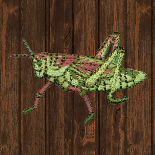 embroidered iron on sew on patch locust grasshopper insect