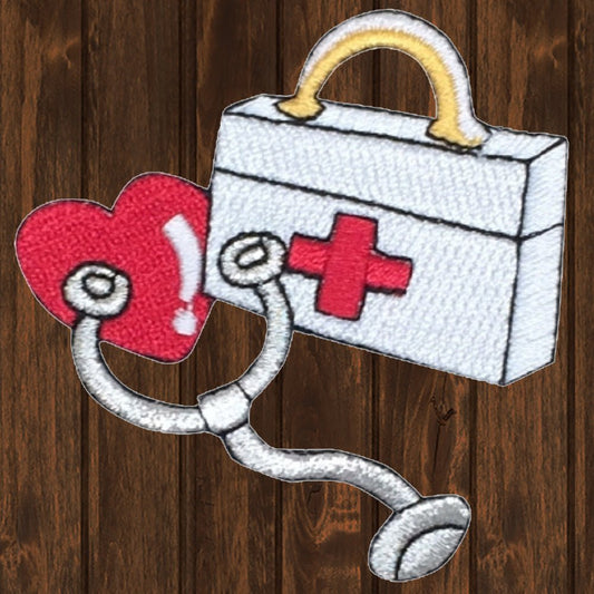 embroidered iron on sew on patch medical first aid kit