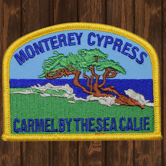 embroidered iron on sew on patch monterey cypress