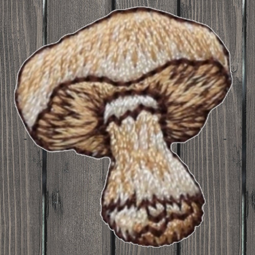 embroidered iron on sew on patch mushroom vegetable