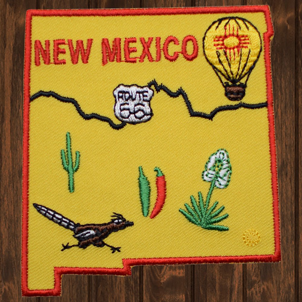 embroidered iron on sew on patch new mexico shield