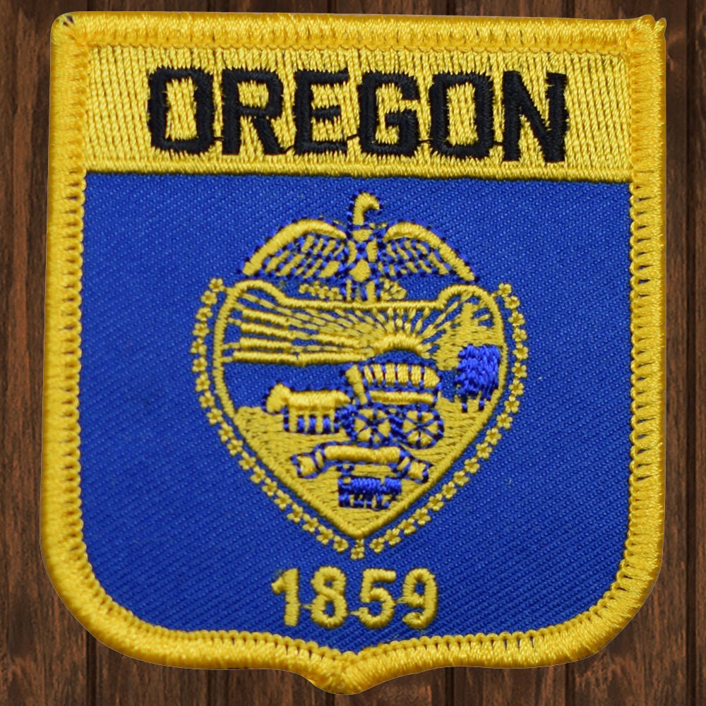 embroidered iron on sew on patch oregon