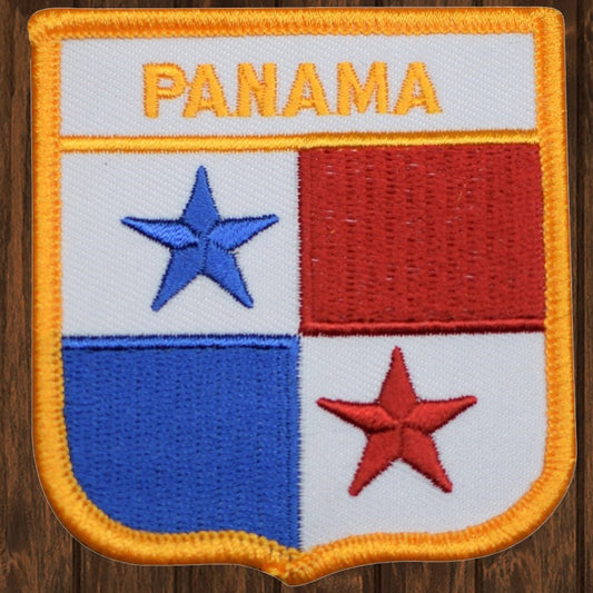 embroidered iron on sew on patch panama