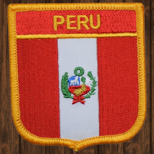 embroidered iron on sew on patch peru