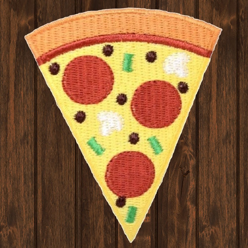 embroidered iron on sew on patch pizza