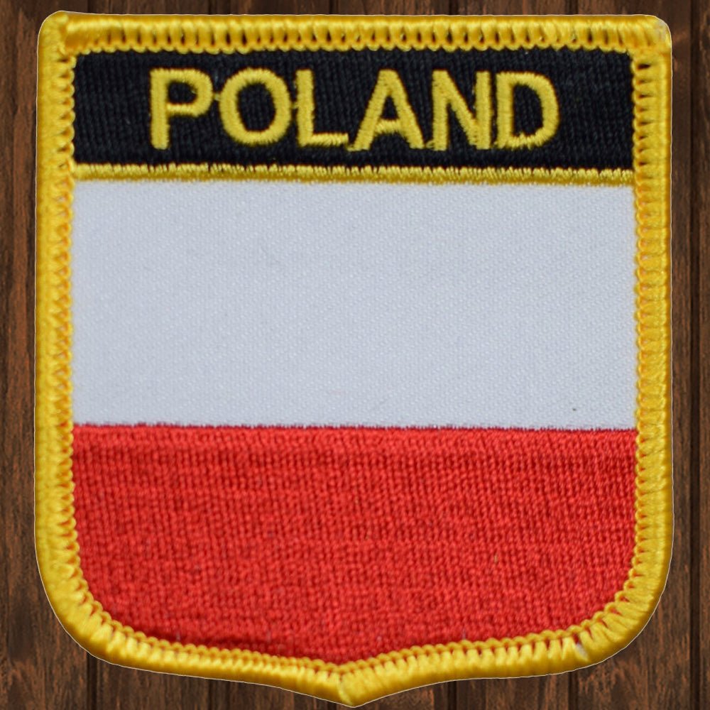 embroidered iron on sew on patch poland