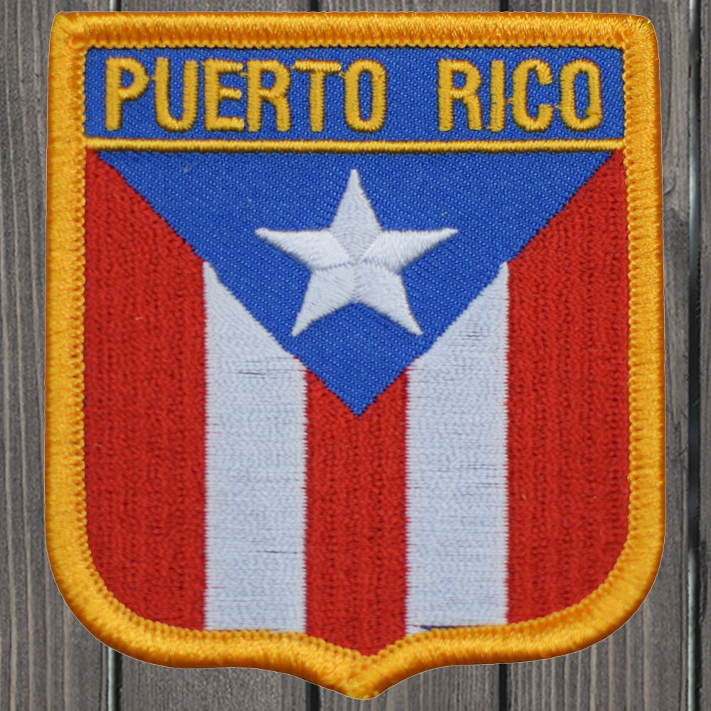 embroidered iron on sew on patch puerto rico