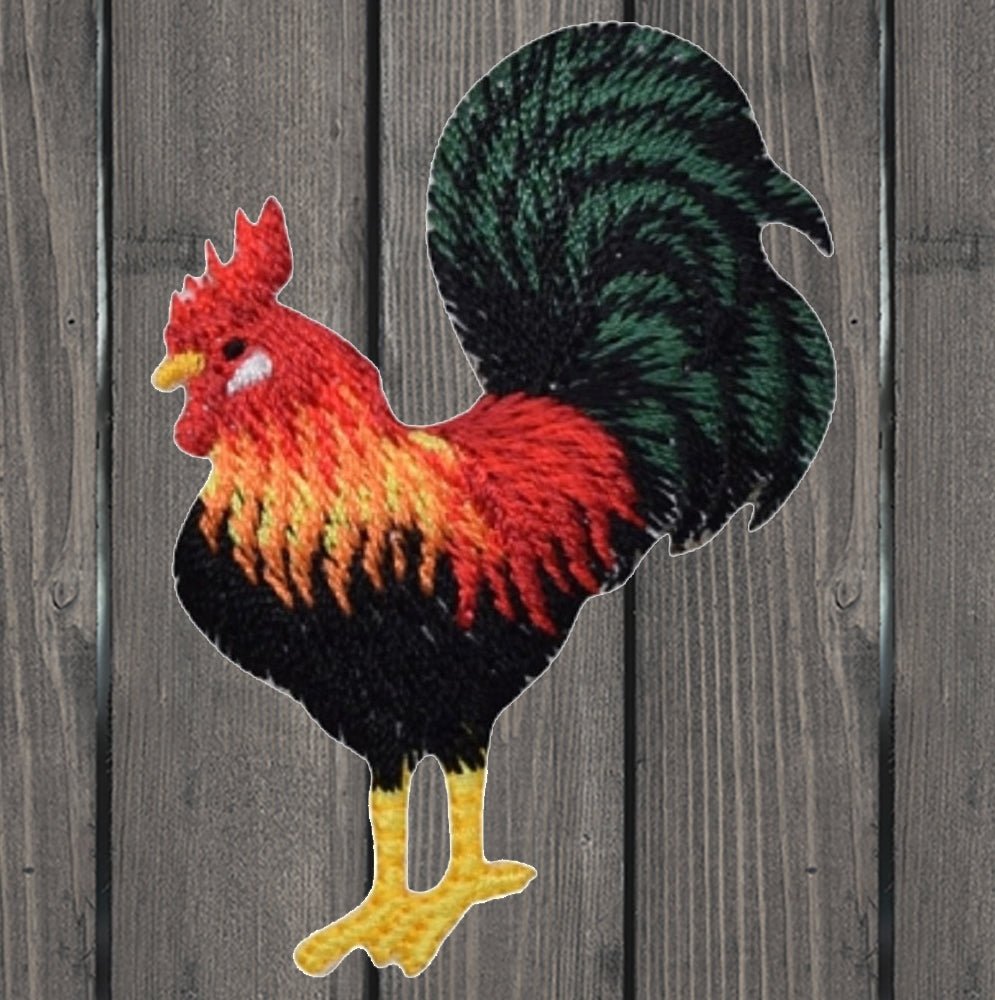 embroidered iron on sew on patch rooster