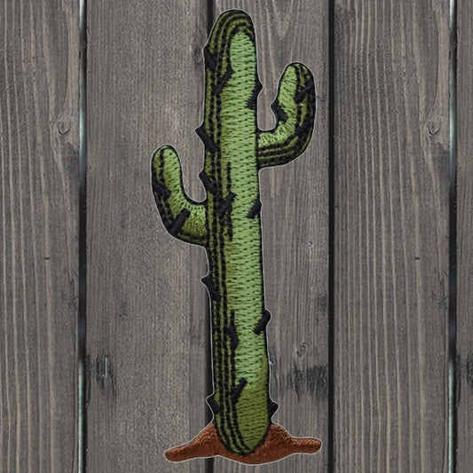 embroidered iron on sew on patch saguaro cactus