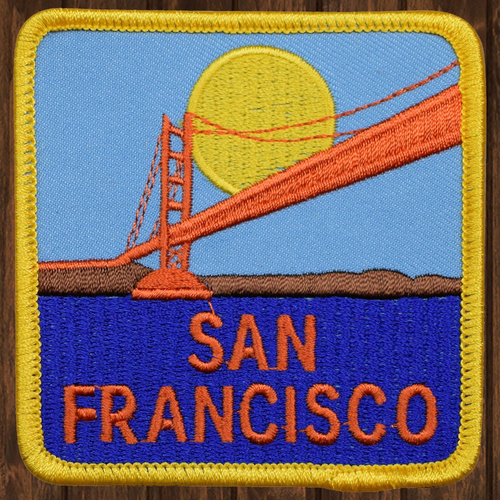 embroidered iron on sew on patch san francisco golden gate bridge