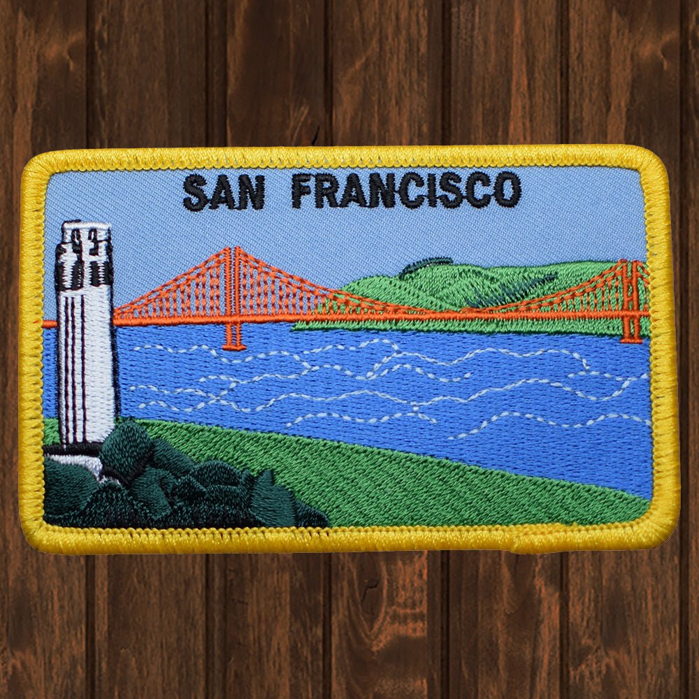 embroidered iron on sew on patch san francisco golden gate