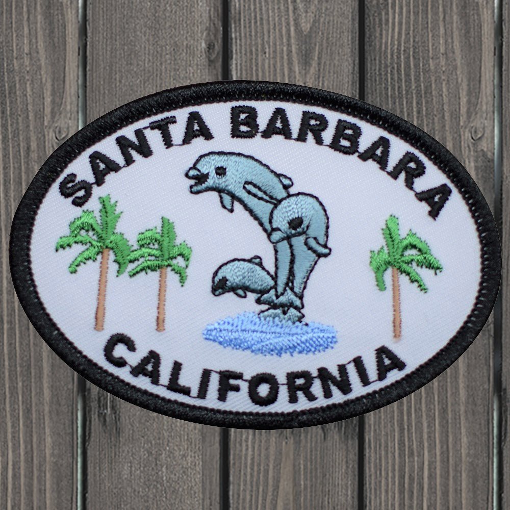 embroidered iron on sew on patch santa barbara california