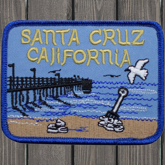 embroidered iron on sew on patch santa cruz california