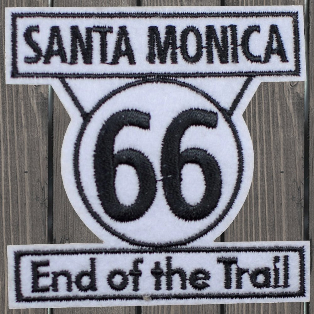 embroidered iron on sew on patch santa monica 66