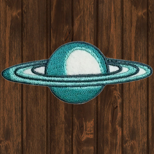 embroidered iron on sew on patch saturn planet