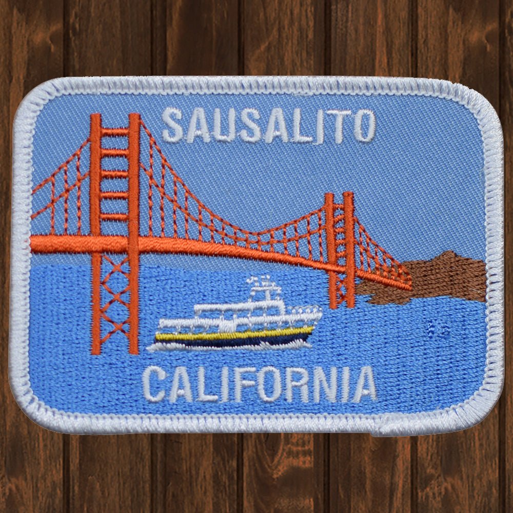 embroidered iron on sew on patch sausalito