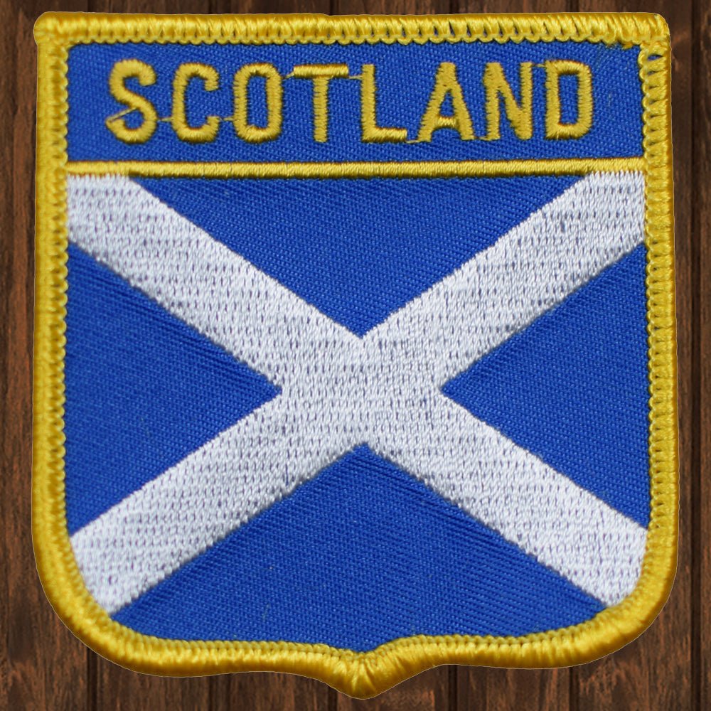 embroidered iron on sew on patch scotland