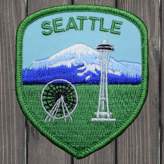 embroidered iron on sew on patch seattle shield