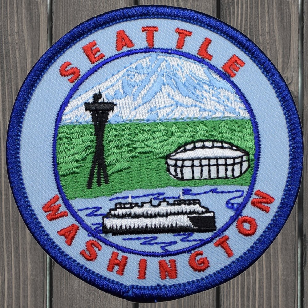 embroidered iron on sew on patch seattle washington