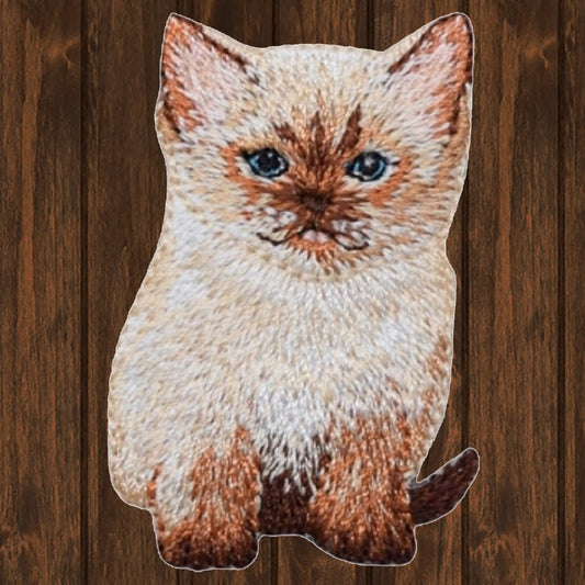 embroidered iron on sew on patch siamese cat