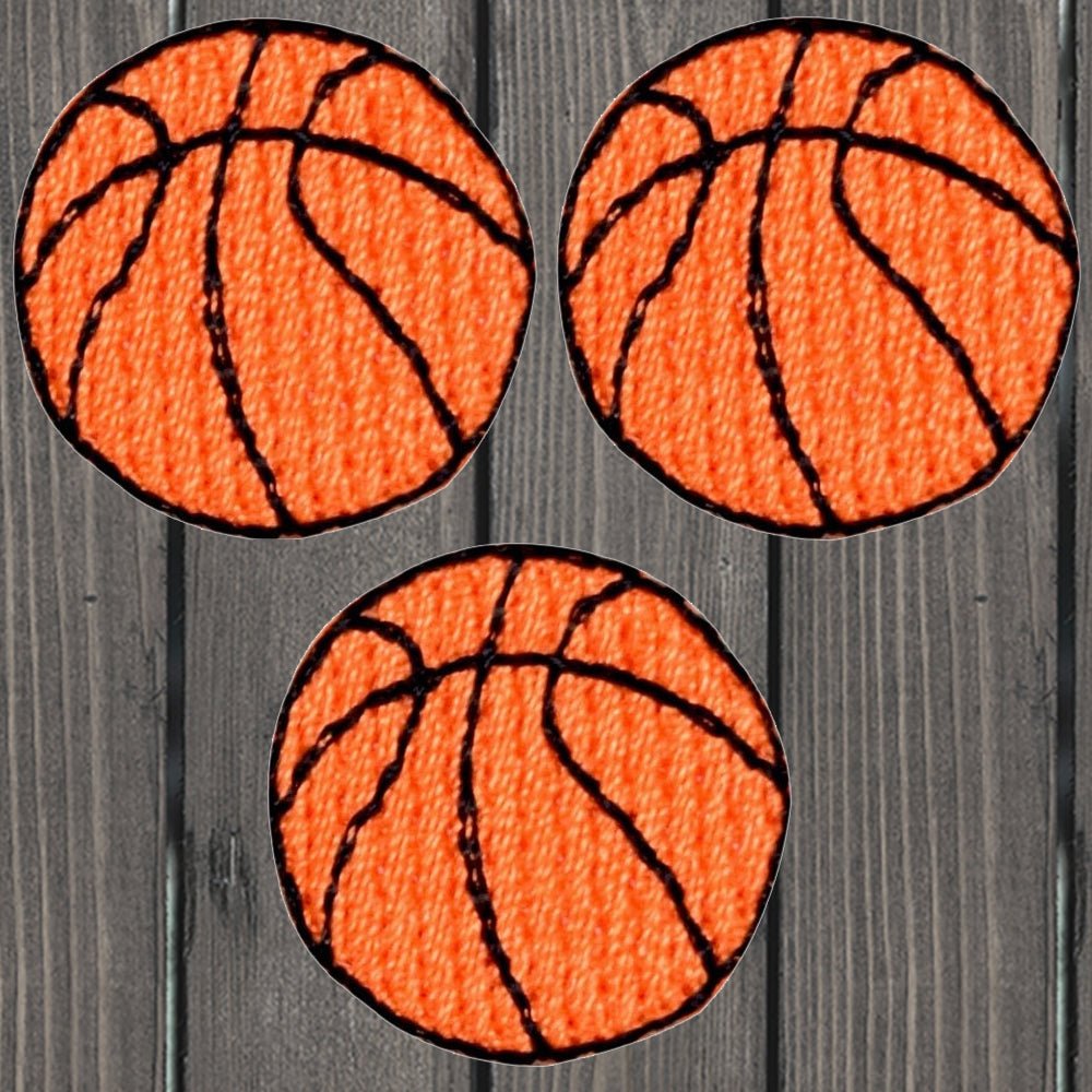 embroidered iron on sew on patch small basketball