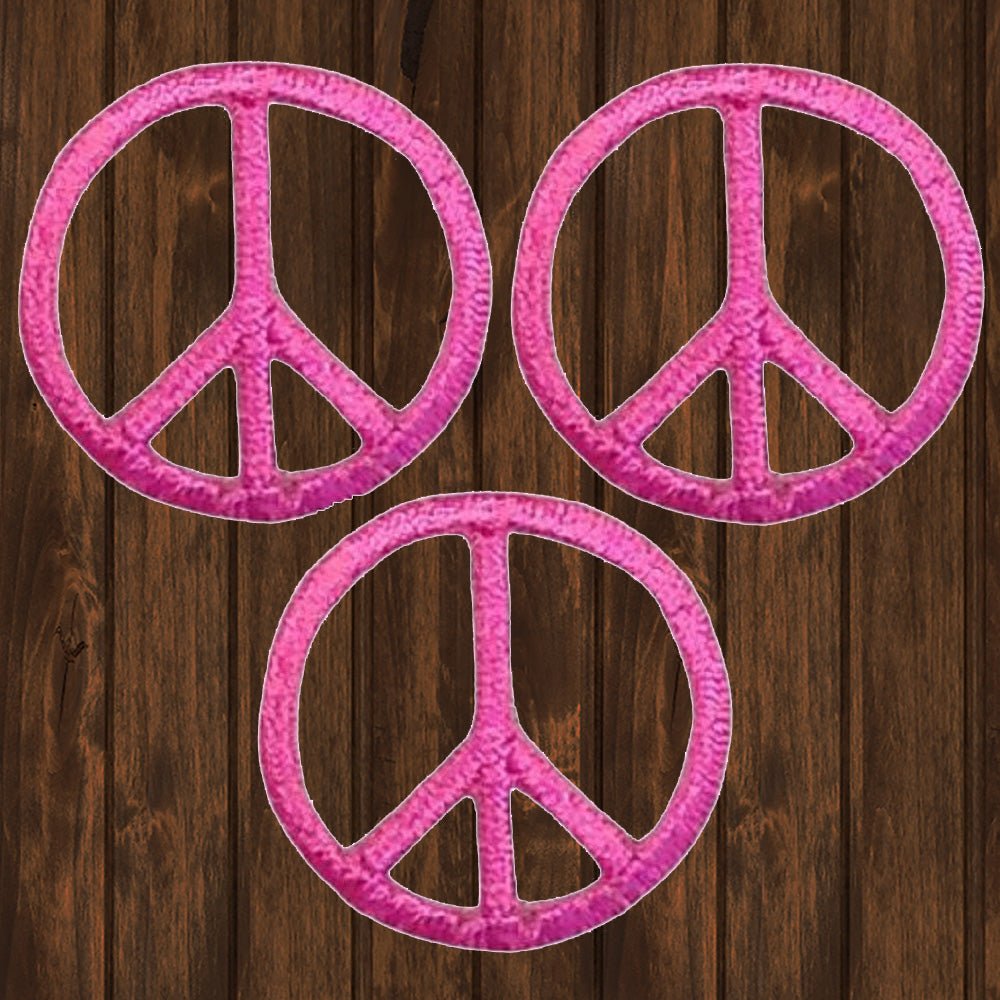 Mini Peace Sign Embroidered Patch — 3-Pack — Iron On - Paddy's Patches