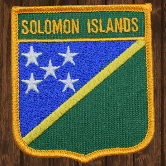 embroidered iron on sew on patch solomon islands