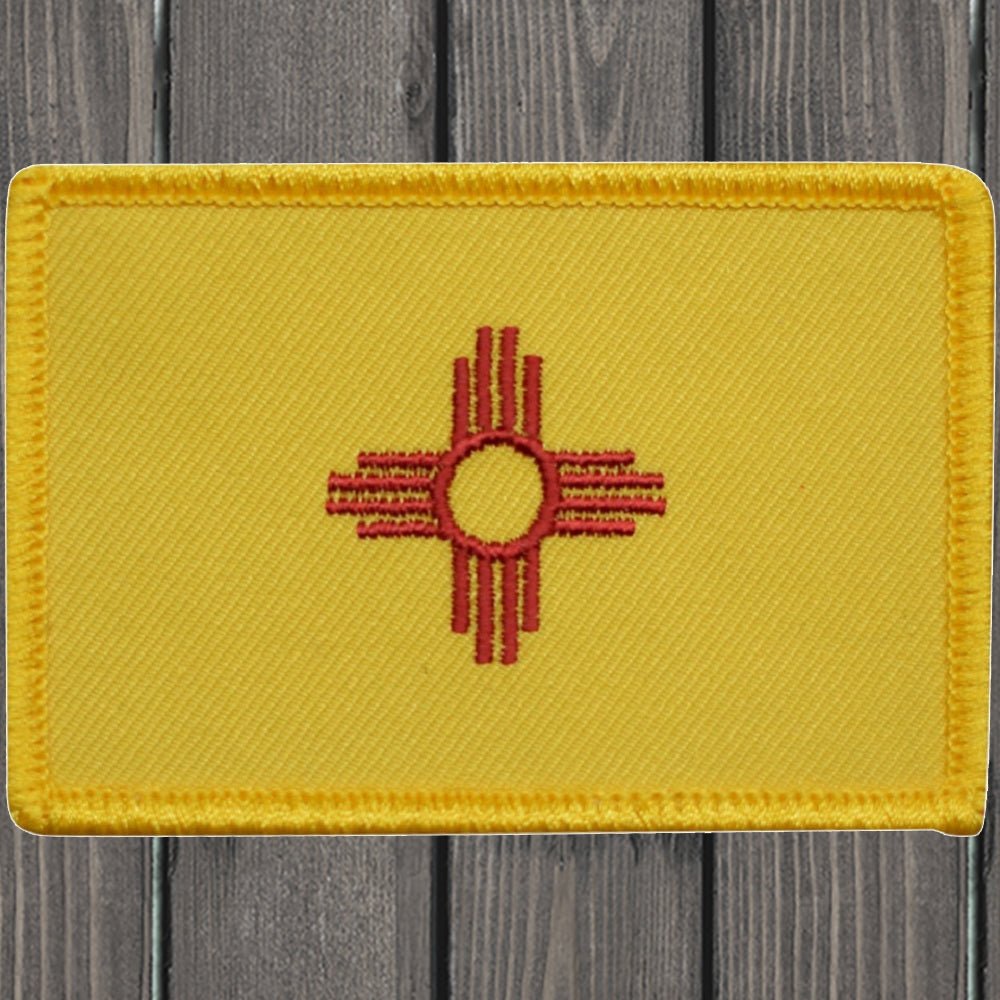 embroidered iron on sew on patch southwest yellow red