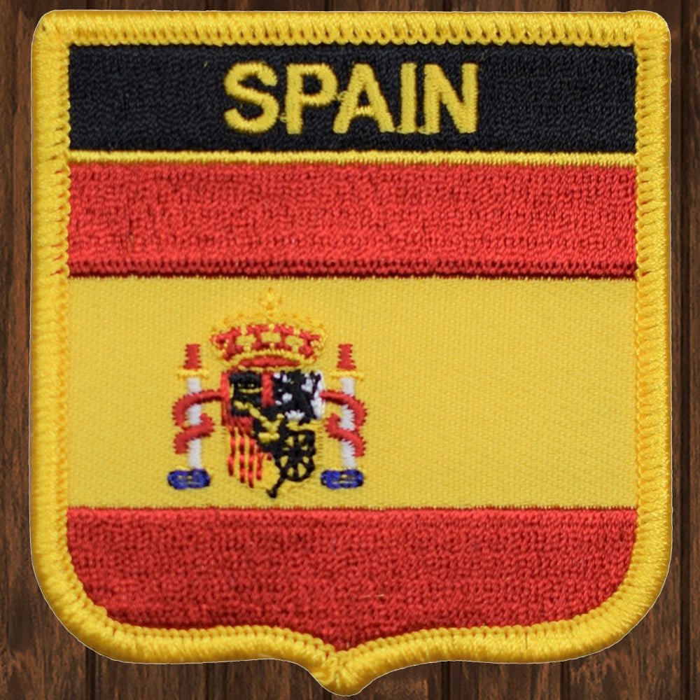 embroidered iron on sew on patch spain