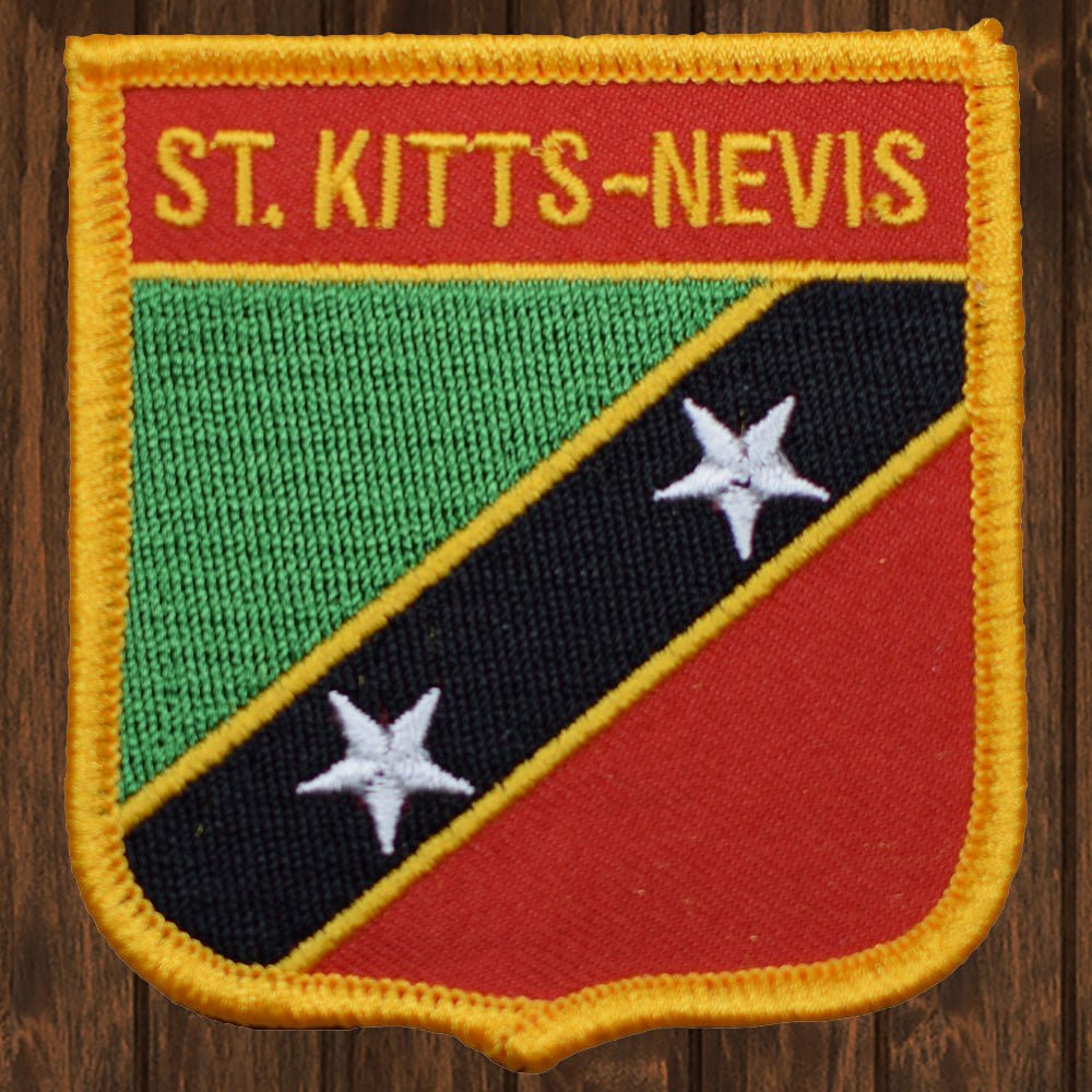 embroidered iron on sew on patch st kitts nevis