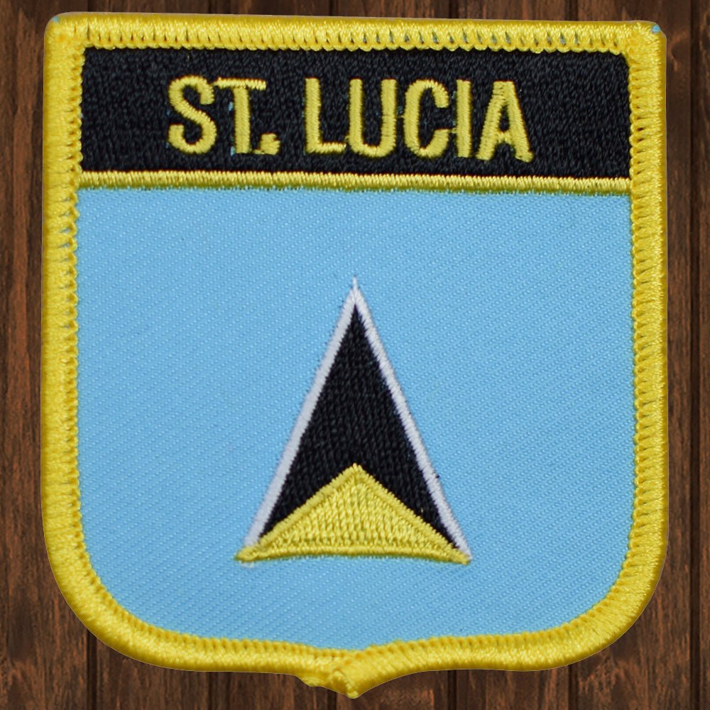 embroidered iron on sew on patch st lucia