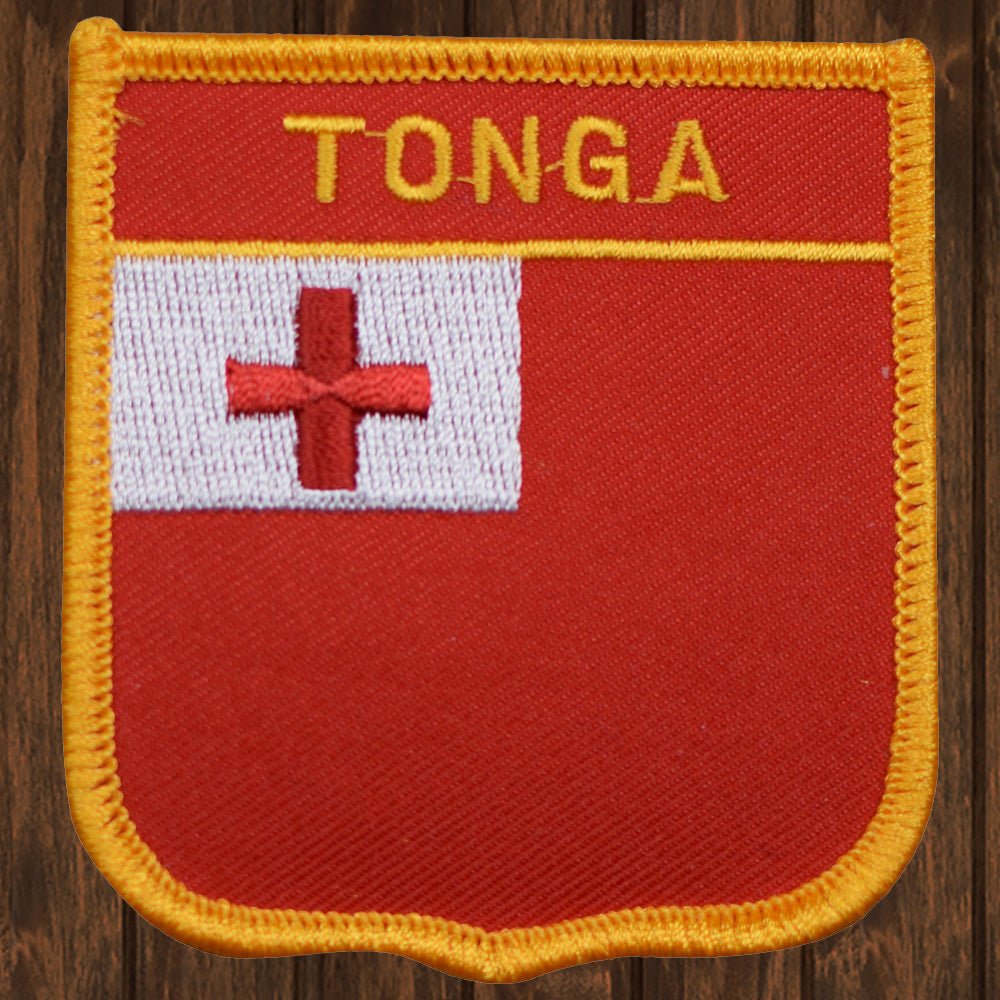 embroidered iron on sew on patch tonga