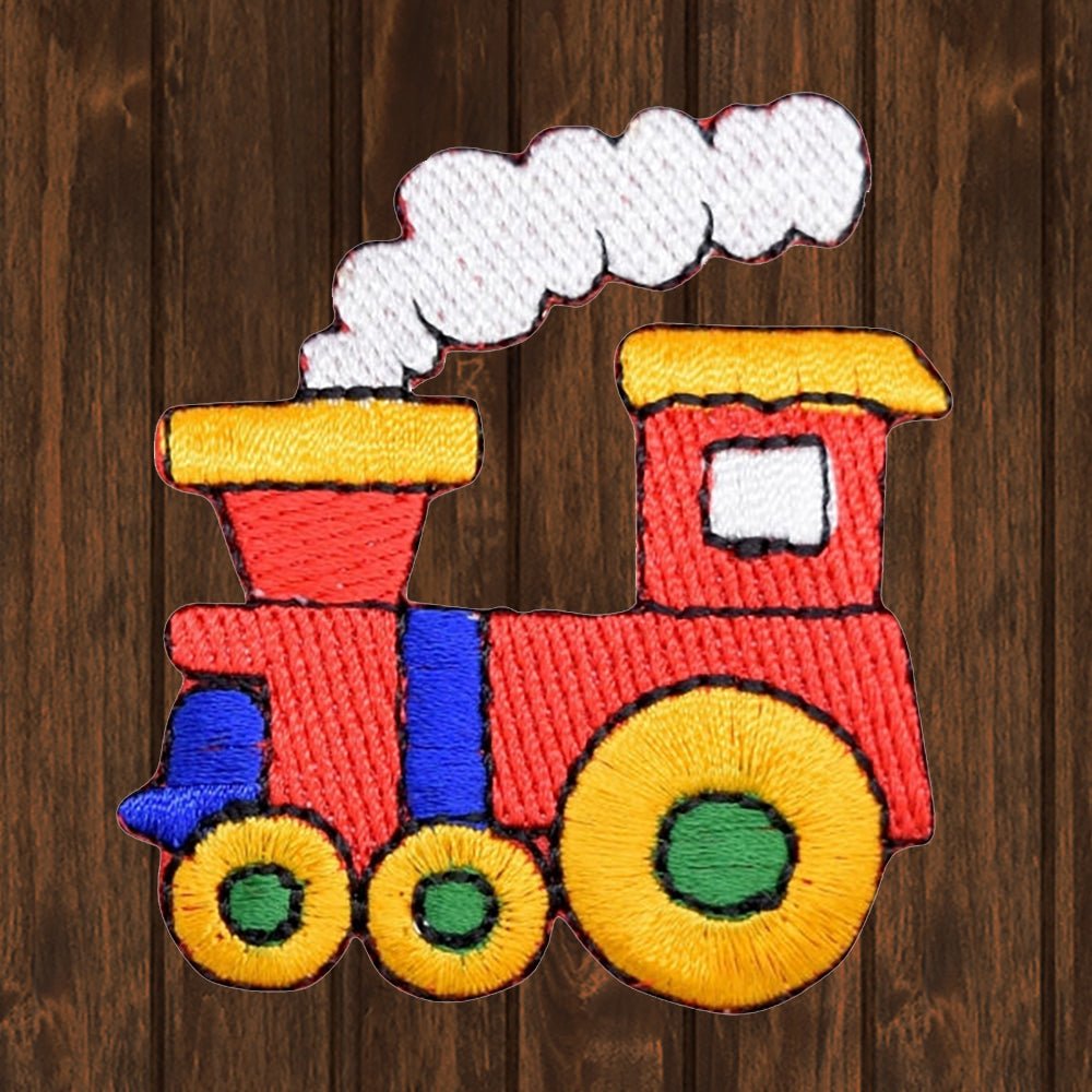 embroidered iron on sew on patch train engine
