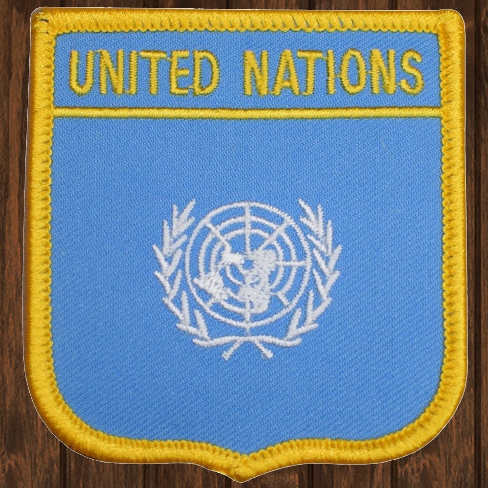 embroidered iron on sew on patch united nations