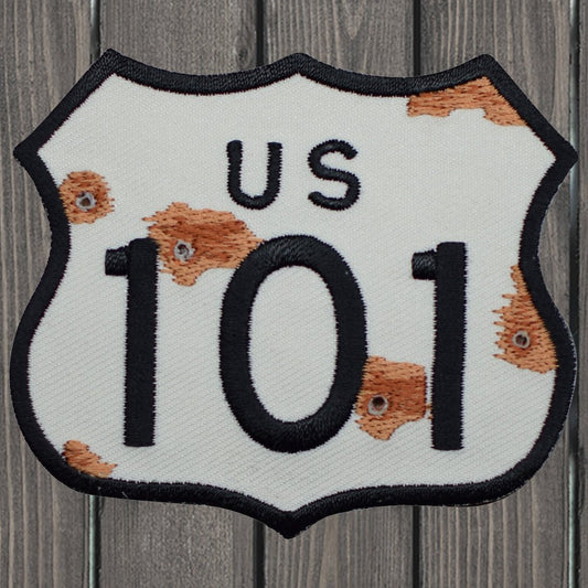 embroidered iron on sew on patch us 101 rust